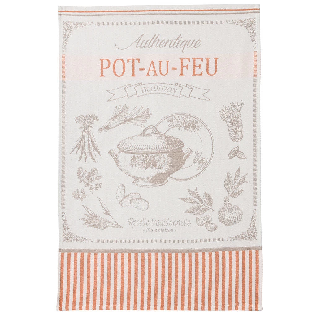Beef Stew (Pot Au Feu) French Jacquard Dish Towel By Coucke 3 Beef Stew (Pot Au Feu) French Jacquard Dish Towel By Coucke