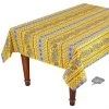 60x108" Rectangular Lisa Yellow Acrylic-Coated Cotton French Country Tablecloth By Le Cluny -Home Kitchen And Dining Tablecloth Shop 13089 2F1475711057 2Fle cluny lisa white french tablecloth rectangular csqw