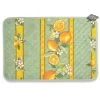 Lemons Green Acrylic-Coated Cotton Quilted Placemats By Tissus Toselli