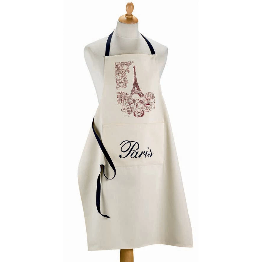 Paris Tour Eiffel French Cotton Kitchen Apron By Winkler Torchons & Bouchons
