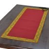Calisson Red French Cotton Quilted Table Runner By Tissus Toselli -Home Kitchen And Dining Tablecloth Shop calisson red french cotton runner tissus toselli asqw