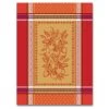 Cedrat Red & Yellow French Cotton Jacquard Dish Towel By Tissus Toselli