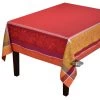62x138" Rectangular Cedrat Red & Yellow French Jacquard Tablecloth By Tissus Toselli -Home Kitchen And Dining Tablecloth Shop cedrat red yellow french jacquard cotton teflon tablecloth tissus toselli sqw 46387528 1bd5 4457 aa3e 0ff1e6c45928