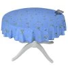 58" Round Clos Des Oliviers Blue All-Over Tablecloth By L'ensoleillade