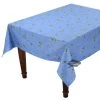 59" Square Clos Des Oliviers Blue All-Over Acrylic-Coated Cotton Tablecloth By L'Ensoleillade -Home Kitchen And Dining Tablecloth Shop clos des oliviers blue coated cotton small square tablecloth all over sqw