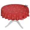 58" Round Clos Des Oliviers Red French All-Over Tablecloth By L'ensoleillade