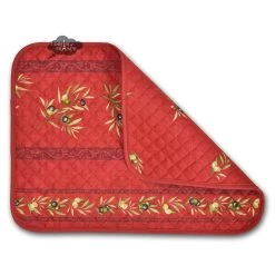 Clos Des Oliviers Red Cotton Quilted Placemats 5 Clos Des Oliviers Red Cotton Quilted Placemats -Home Kitchen And Dining Tablecloth Shop clos des oliviers red french cotton quilted placemat asqw