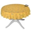 58" Round Clos Des Oliviers Yellow All-Over Tablecloth By L'ensoleillade -Home Kitchen And Dining Tablecloth Shop clos des oliviers yellow coated cotton small round tablecloth all over sqw