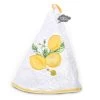 Round Terry Cotton Hand Towel Lemon White By Coton Blanc -Home Kitchen And Dining Tablecloth Shop coton blanc round terry towel cotton french lemons white sqw