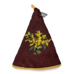 Round Terry Hand Towel Mimosa Brown By Coton Blanc