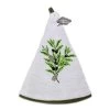 Round Terry Hand Towel Olives & Cicadas White By Coton Blanc -Home Kitchen And Dining Tablecloth Shop coton blanc round terry towel cotton french olives cicada white sqw