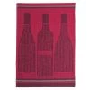 Wine Bottles French Jacquard Dish Towel By Coucke -Home Kitchen And Dining Tablecloth Shop coucke bouteilles de vin french jacquard kitchen towel