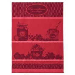 Red Fruit Jam (Confiture Fruits Rouge) French Jacquard Dish Towel By Coucke