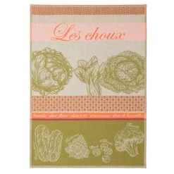 Cabbage (Choux) French Jacquard Dish Towel By Coucke