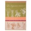 Root Vegetables (Légumes Racines) French Jacquard Dish Towel By Coucke -Home Kitchen And Dining Tablecloth Shop coucke french kitchen towel jacquard root vegetables sq