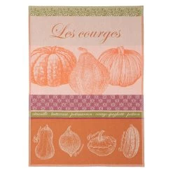 Squash (Courges) French Jacquard Dish Towel By Coucke