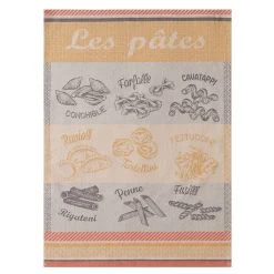 Pasta Variety (Varietes De Pates) French Jacquard Cotton Dish Towel By Coucke