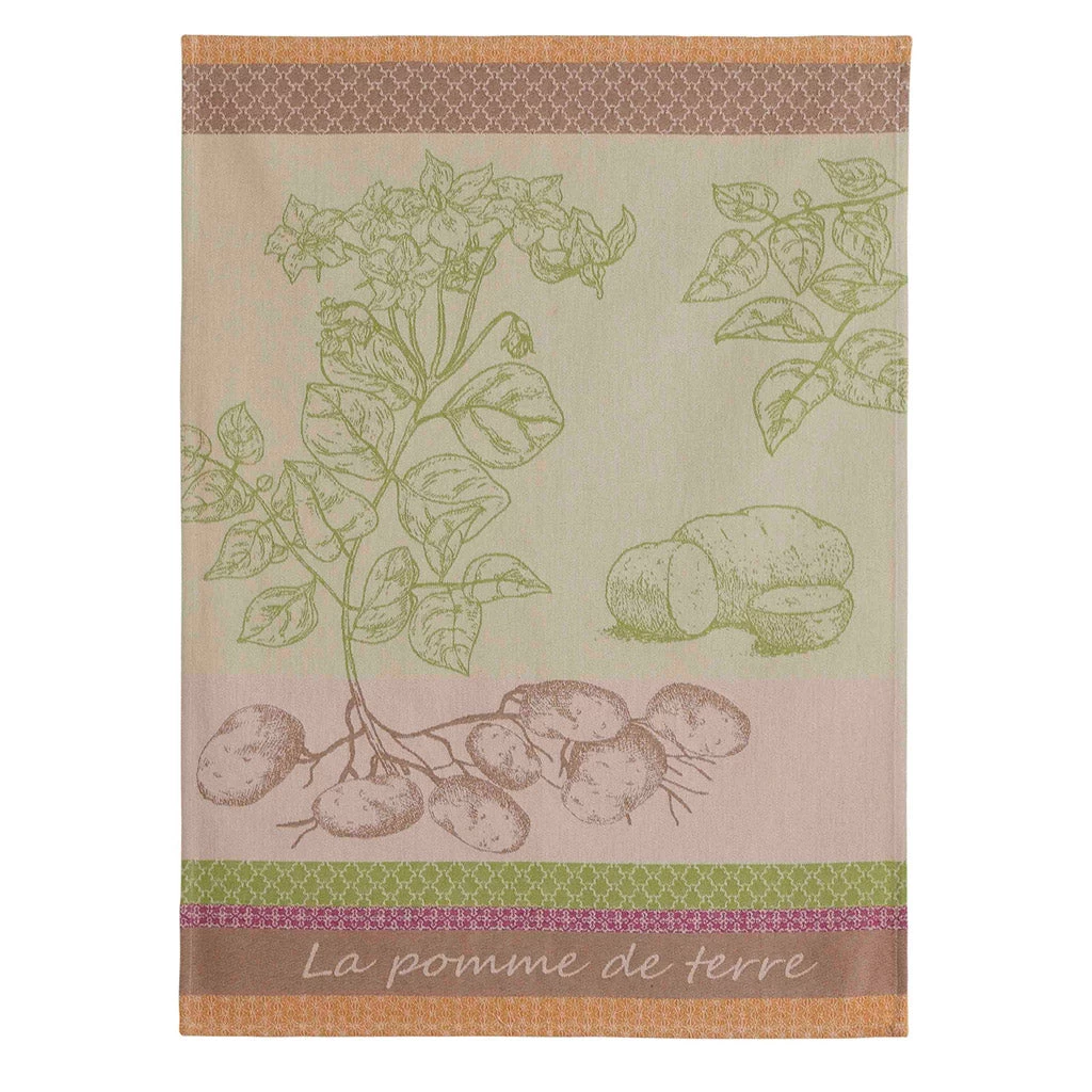 Potatoes (Pommes De Terre) French Jacquard Cotton Dish Towel By Coucke 3 Potatoes (Pommes De Terre) French Jacquard Cotton Dish Towel By Coucke