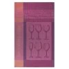 Wine Glasses (Les Verres A Vin) French Jacquard Cotton Dish Towel By Coucke