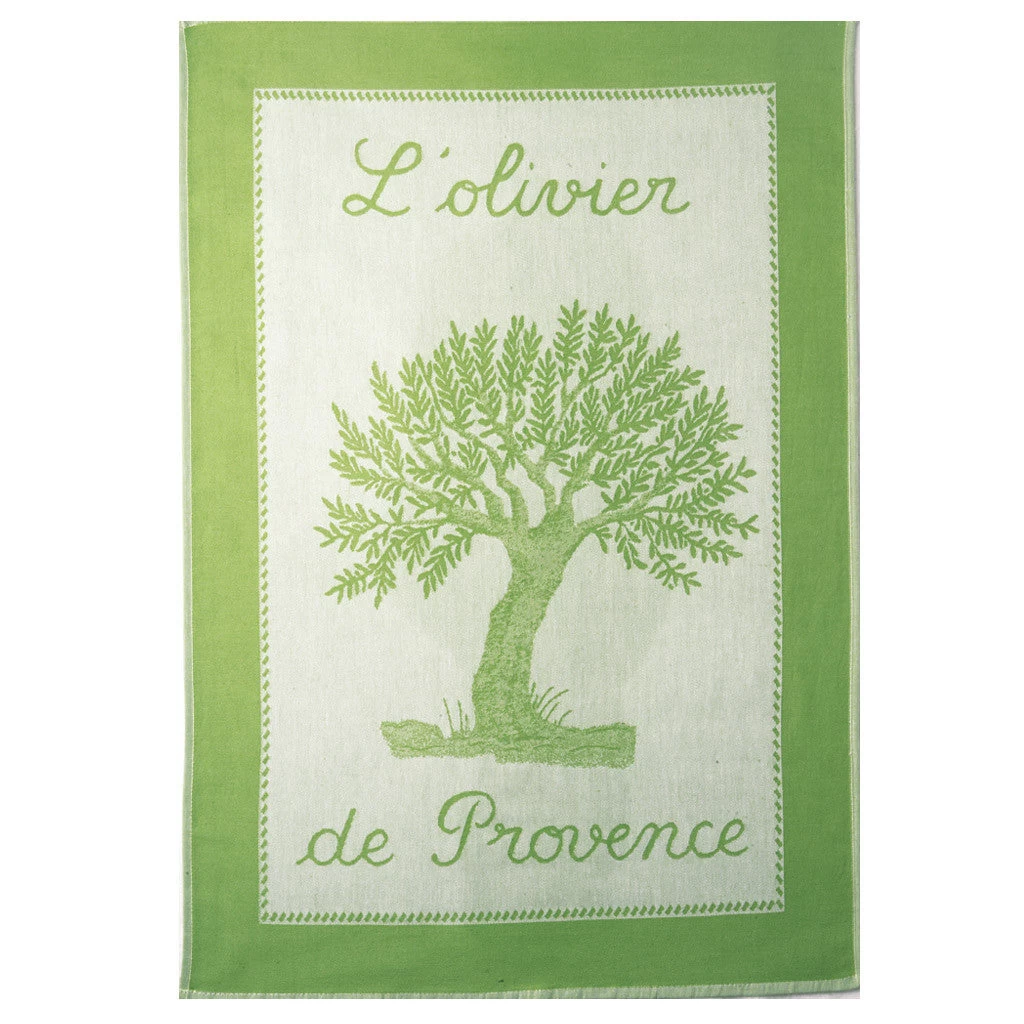L'Olivier De Provence Amande French Jacquard Dish Towel By Coucke 3 L'Olivier De Provence Amande French Jacquard Dish Towel By Coucke