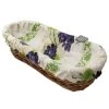 Grapes Cream Provence Baguette Basket With Removable Liner By Le Cluny -Home Kitchen And Dining Tablecloth Shop french baguette basket grapes cream sqw