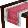 20x64" Winery Red & Gray Jacquard Cotton Table Runner By Tissus Toselli -Home Kitchen And Dining Tablecloth Shop french jacquard cotton table runner winery red tissus toselli bsqw