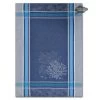 Oceane Blue French Cotton Jacquard Dish Towel By Tissus Toselli -Home Kitchen And Dining Tablecloth Shop french jacquard cotton tea towel oceane blue tissus toselli sqw