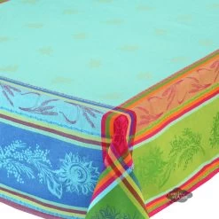 62x 120" Rectangular Cezanne Blue Jacquard Tablecloth By L'Ensoleillade -Home Kitchen And Dining Tablecloth Shop french jacquard tablecloth cezanne blue bsqw 66d32c8c 6a28 4072 a6db e70d79131273