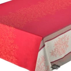62x120" Rectangular Olive Red Double Border French Jacquard Tablecloth By L'Ensoleillade -Home Kitchen And Dining Tablecloth Shop french jacquard tablecloth olive red double border l ensoleillade provence asqw 8ffb0a06 b240 4b5d a546 2e6e7adf4bfc