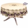 70" Round Grapes Cream Acrylic-Coated Cotton Provence Tablecloth By Le Cluny -Home Kitchen And Dining Tablecloth Shop grapes cream le cluny french provencal tablecloth round sqw