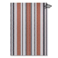 Ajaccio Copper French Linen Kitchen Towel By Haomy