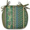 Olives Green Acrylic-Coated Cotton French Style Chair Pad By Le Cluny