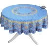 70" Round Lisa Blue French Country Tablecloths By Le Cluny