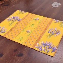 Lavender Yellow Acrylic-Coated Cotton Reversible Placemat By Le Cluny -Home Kitchen And Dining Tablecloth Shop le cluny lavender yellow french provencal placemat dsqw