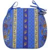 Lisa Blue Coated French Style Chair Pad By Le Cluny 1 Lisa Blue Coated French Style Chair Pad By Le Cluny -Home Kitchen And Dining Tablecloth Shop le cluny lisa blue french country chairpad w