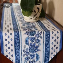 16x72" Lisa White Acrylic-Coated Cotton Provence Table Runner By Le Cluny -Home Kitchen And Dining Tablecloth Shop le cluny lisa white table runner sqw