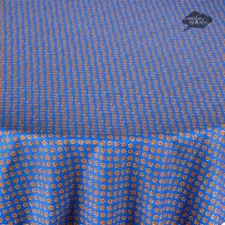 60" Round Olives Blue All-Over Acrylic-Coated Cotton Provence Tablecloth By Le Cluny -Home Kitchen And Dining Tablecloth Shop le cluny olives blue provencal coated tablecloth round allover asqw