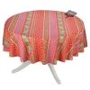 70" Round Olives Red Striped Acrylic-Coated Cotton Provence Tablecloth By Le Cluny -Home Kitchen And Dining Tablecloth Shop le cluny olives red provencal coated tablecloth round striped sqw