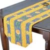 16x72" Sunflower Blue Acrylic-Coated Cotton Provence Table Runner By Le Cluny -Home Kitchen And Dining Tablecloth Shop le cluny sunflower blue french coated rectangular table runner sqw