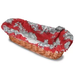 Villandry Red French Baguette Basket With Removable Liner By Le Cluny