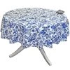 70" Round Versailles Blue Acrylic-Coated Cotton French Tablecloth By Le Cluny -Home Kitchen And Dining Tablecloth Shop le cluny versailles blue cotton coated round tablecloth asqw