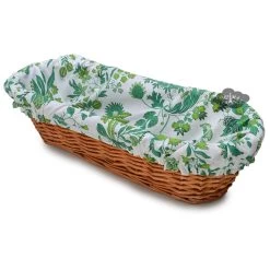 Versailles Green French Baguette Basket With Removable Liner By Le Cluny