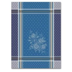 Massilia Azure French Cotton Jacquard Dish Towel By Marat D'Avignon
