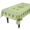 Provence Olivier Green French Provencal Polyester Tablecloth - 59x92" Rectangular