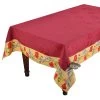 62" Square Poppies Yellow & Red Matelassé Tablecloth By Tissus Toselli -Home Kitchen And Dining Tablecloth Shop provence poppies red french provence matelasse luxe rectangular tablecloth sqw 21b95fcf 55e7 4383 8ce0 0a9979517ccf
