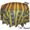 90" Round Sunflower Blue Acrylic-Coated Cotton Provence Tablecloth By Le Cluny -Home Kitchen And Dining Tablecloth Shop provence tablecloth sunflower blue 90 round w c582e6dc e292 4cf5 b00d cec7c9f84d80