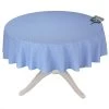 70" Round Calisson Lavender Blue Allover Acrylic-Coated Cotton Tablecloth By Tissus Toselli