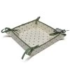 Calisson Cream & Green Coated Cotton Bread Basket By Tissus Toselli -Home Kitchen And Dining Tablecloth Shop ramatuelle cream french cotton bread basket tissus toselli sqw