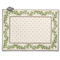 Calisson Cream Quilted Cotton Placemat By Tissus Toselli