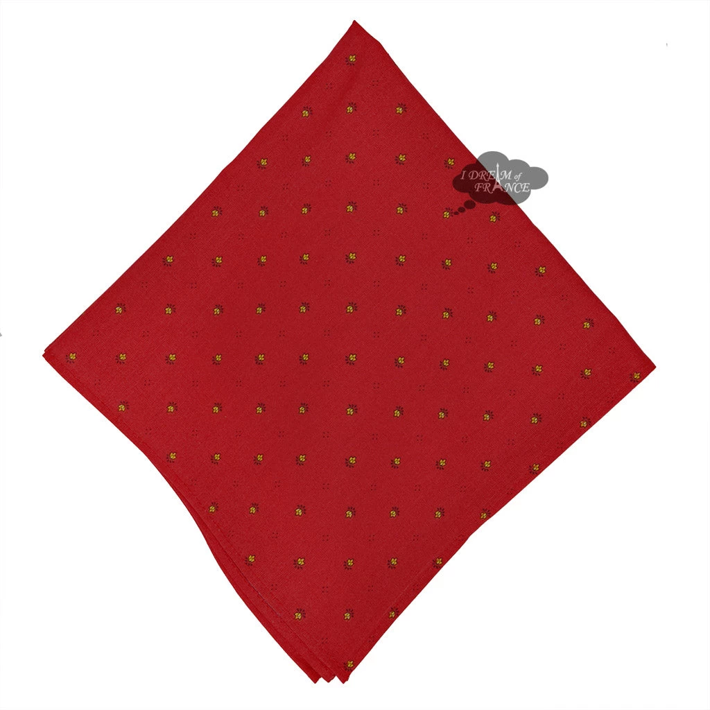 Calisson Red Provence Cotton Napkin By Tissus Toselli 3 Calisson Red Provence Cotton Napkin By Tissus Toselli